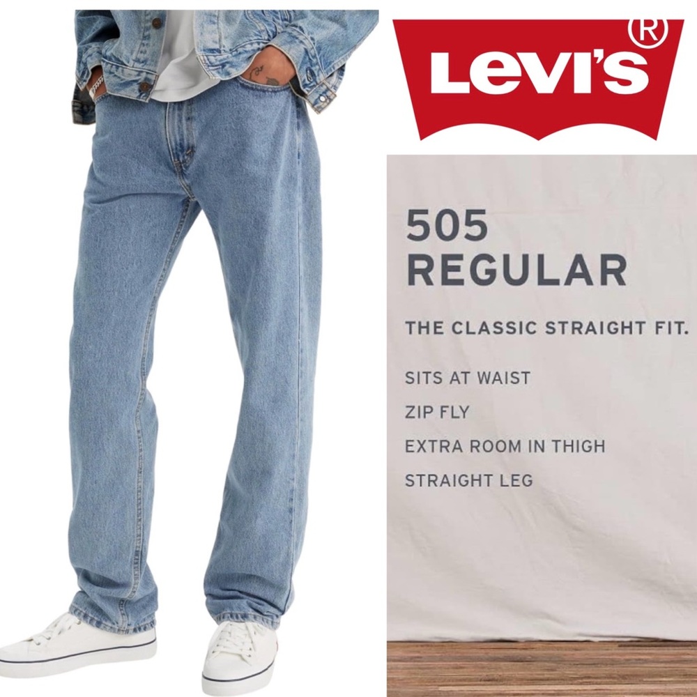 *NEW* Levi's Men's 505 Regular Fit Jeans 30x32